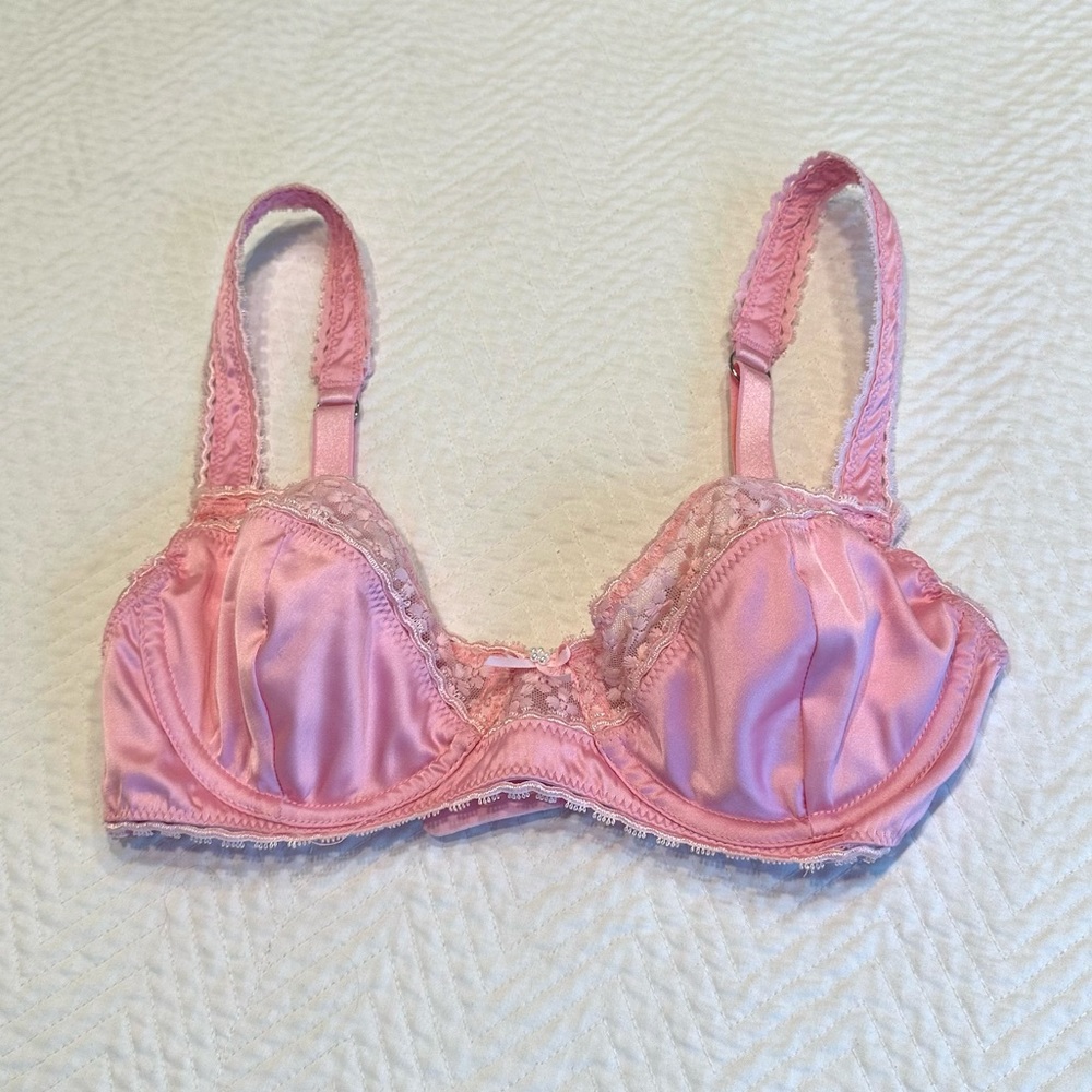 For Love and Lemons Pink Posie Bra